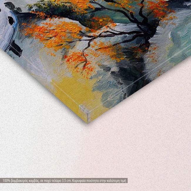 Canvas print House at mountain, House in the mountains, detail