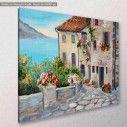 Canvas print, Beautiful houses near the sea II, side