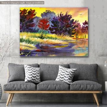Canvas print River at forest, River in the forest