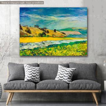 Canvas print Scenery, Mountain and river