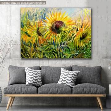 Canvas print, Sunflower field