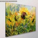 Sunflower field, πίνακας σε καμβά, κοντινό