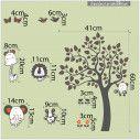 Kids wall stickers tree with animals, Jungle animals