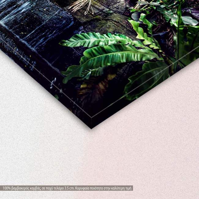 Canvas print Golden Buddha statue,  3 panels, detail