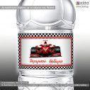 Sticker label Race car