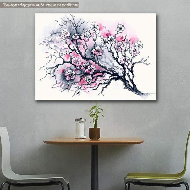 Πίνακας σε καμβά Δέντρο, Cherry tree