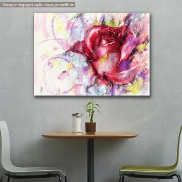 Canvas print Rose, Rose handmade fashion