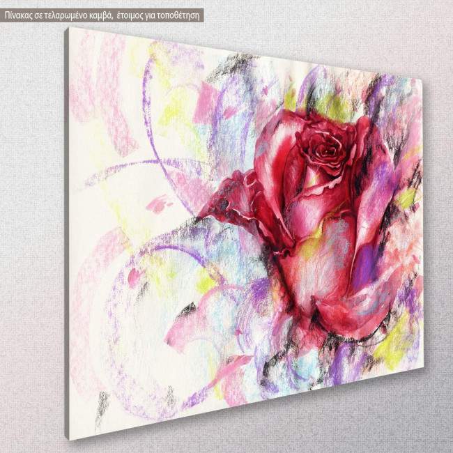Rose handmade fashion, πίνακας σε καμβά, κοντινό