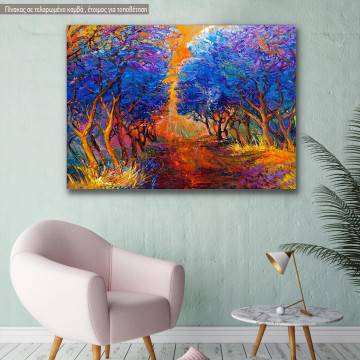 Πίνακας σε καμβά Μονοπάτι στο δάσος, Path in autumn forest
