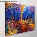 Canvas print, Path in autumn forest, side