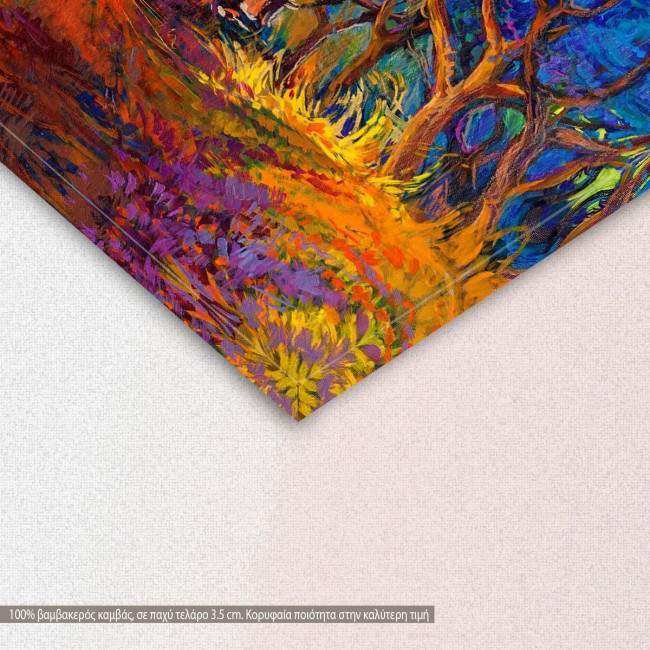 Canvas print, Path in autumn forest, detail