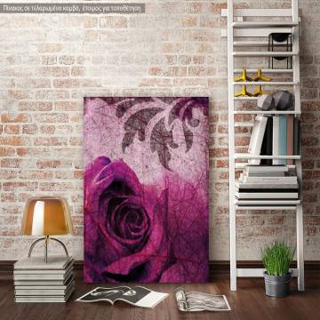 Πίνακας σε καμβά Τριαντάφυλλο. Purple rose