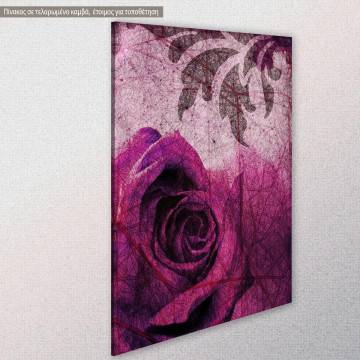 Πίνακας σε καμβά Τριαντάφυλλο. Purple rose Όψη 1 2