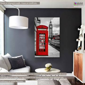 Canvas print London, Red London