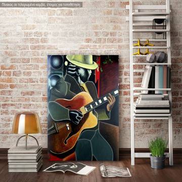 Πίνακας σε καμβά Abstract guitarist