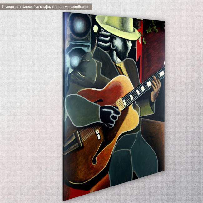 Canvas print Abstract guitarist, side