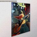 Canvas print Abstract guitarist, side