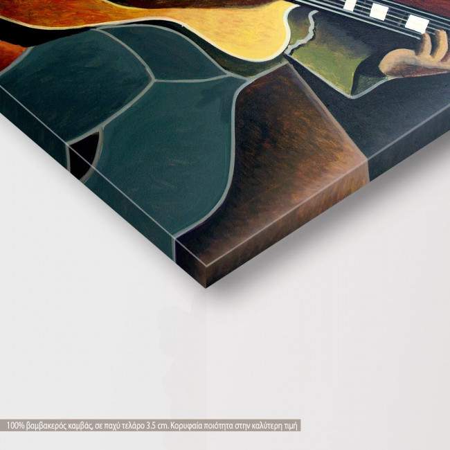 Abstract guitarist, πίνακας σε καμβά, λεπτομέρεια