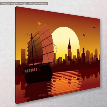 Πίνακας σε καμβά ηλιοβασίλεμα, Oriental sunset 2