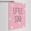 Πίνακας παιδικός σε καμβά Little star girly, καμβάς τελαρωμένος, κοντινό