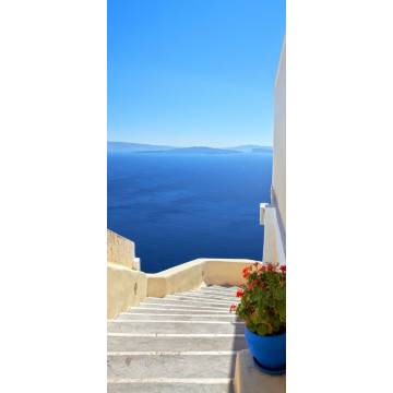Αυτοκόλλητο πόρτας Σαντορίνη, θέα από ψηλά 2