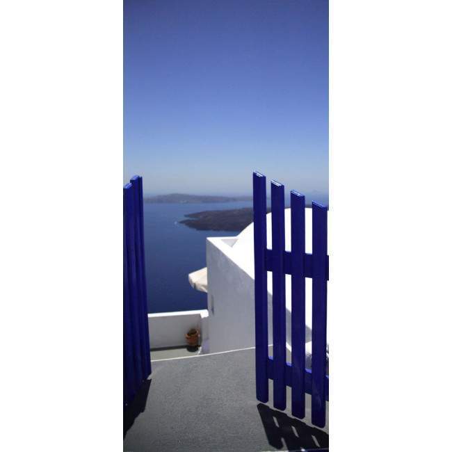 Πόρτα στο απέραντο γαλάζιο, αυτοκόλλητο πόρτας