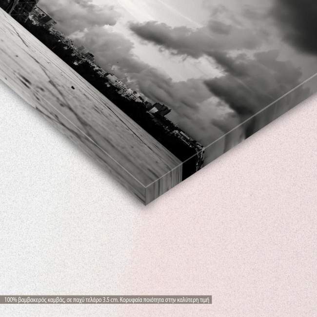 Retro car @ Eiffel, πίνακας σε καμβά, λεπτομέρεια 