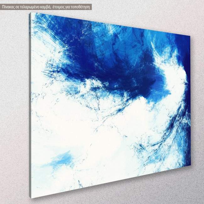 Canvas print Abstract futuristic blue and white, side