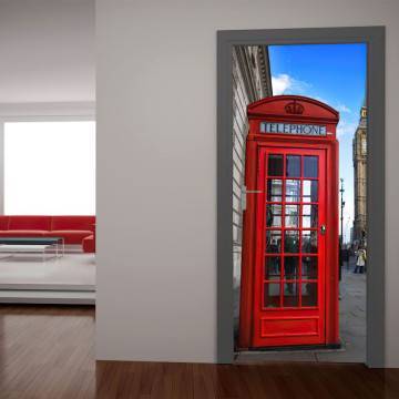 Door sticker English telephone booth