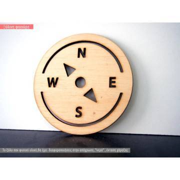 Wooden decorative figure, coaster compass 2