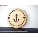 Wooden decorative figure, coaster Anchor