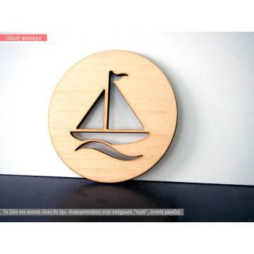 Wooden  decorative figure coaster  boat 2