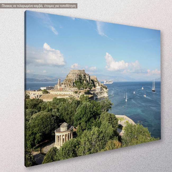 Canvas print Corfu castle, side