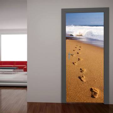 Door sticker Steps in th sand