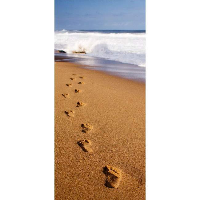 Door sticker Steps in th sand