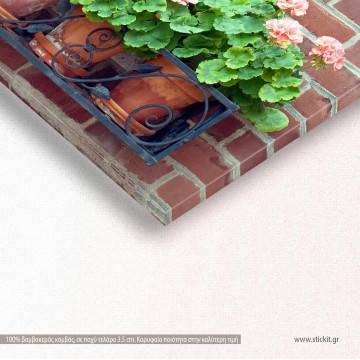 Canvas print Geraniums panoramic Framed canvas View 1 2