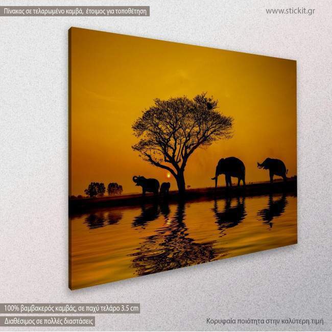 Canvas print African landscape, side