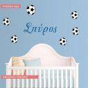 Wall stickers Name and footballs
