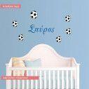 Wall stickers Name and footballs