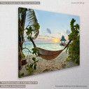 Canvas print , Hammock and sunset, side