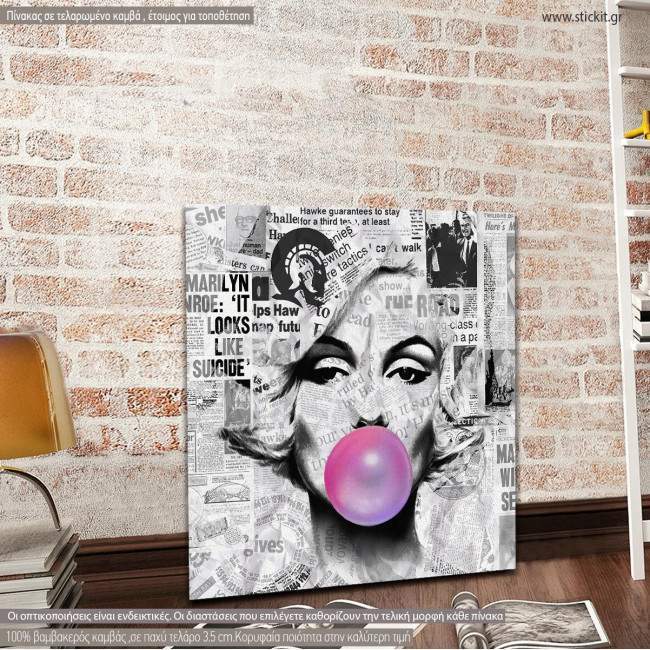 Canvas print Marylin pop art square