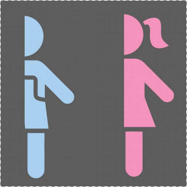 Boy girl , αυτοκόλλητα πόρτας τουαλέτας  restroom