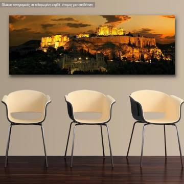Canvas print Acropolis sunrise, panoramic