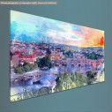 Canvas print Charles bridge, Prague, panoramic, side