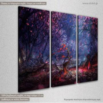 Canvas print Beautiful forest - digital art,3 panels 2
