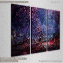 Canvas print Beautiful forest - digital art,  3 panels, side