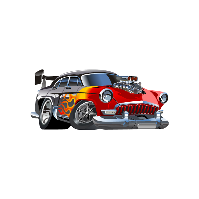Wall stickers Racing car cartoon 