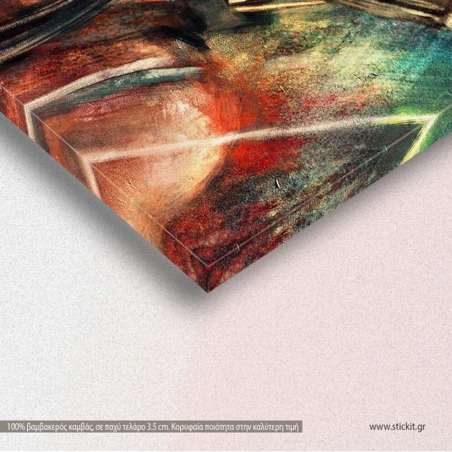 Canvas print Lara in paint, detail