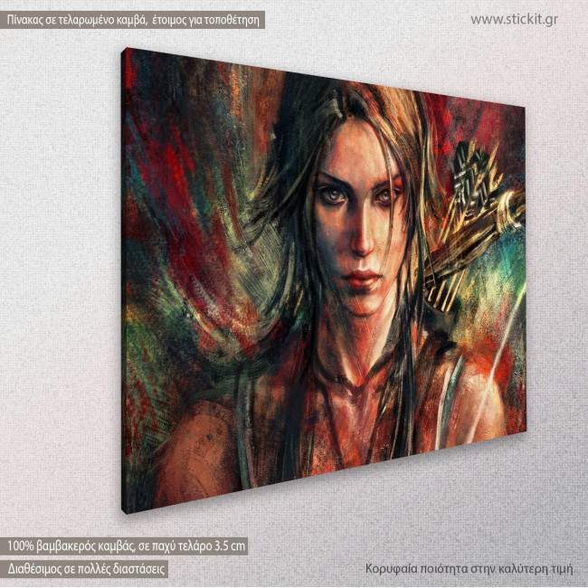 Canvas print Lara in paint, side