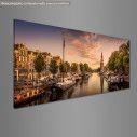 Canvas print Amsterdam, panoramic, side